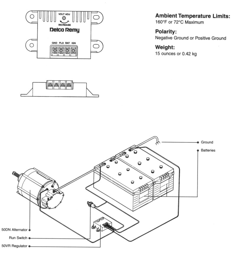 Alternator Regulator Remy 10457699, Delco Remy 24 Volt Alternator Wiring Diagram